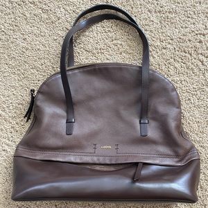 Lodis Brown two tone Leather tote